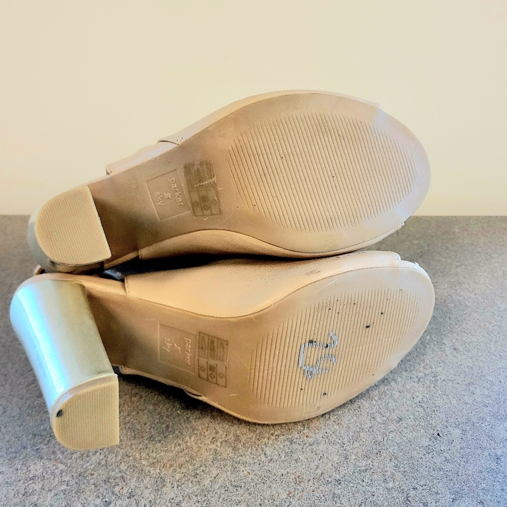 Parker And Sky Cream Open Toe Boots - Picture 5 of 10